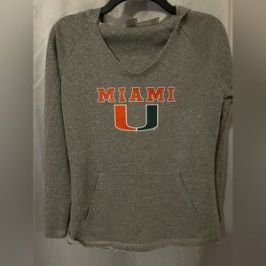 Concepts Sport Women's Miami Hurricanes Grey Mainstream Hoodie